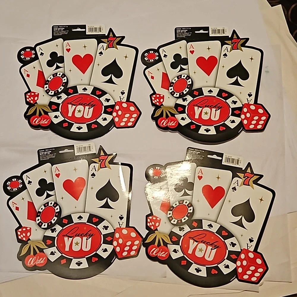 Party Decorations & Invitation Set  Lady Luck Casino Card Night